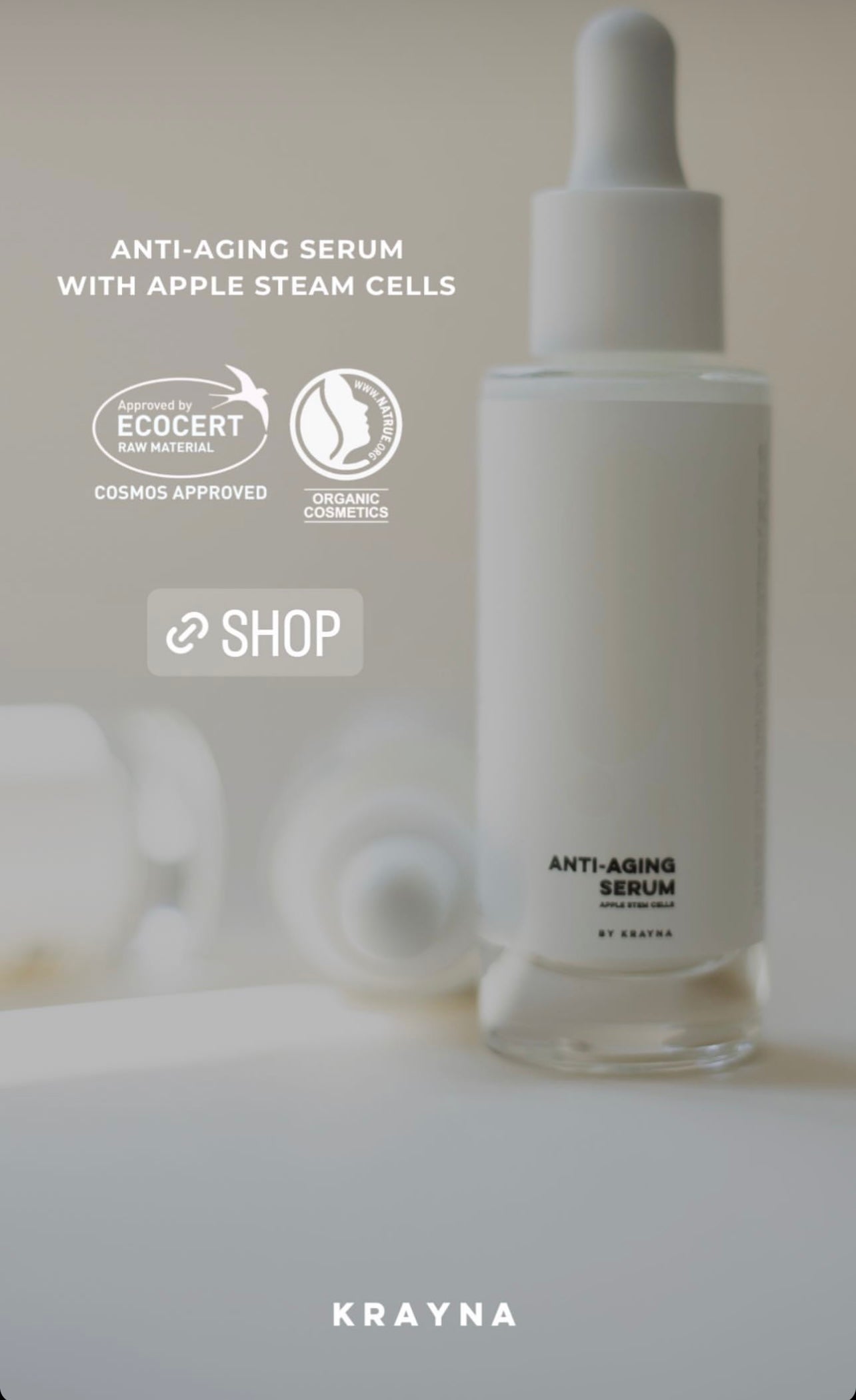 Anti-aging serum apple stem cells Krayna